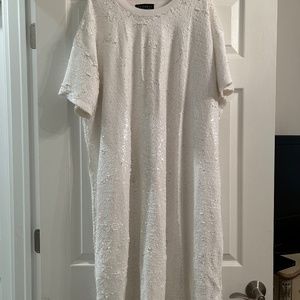 Summer White Party Dress Size 20 white sequin dress